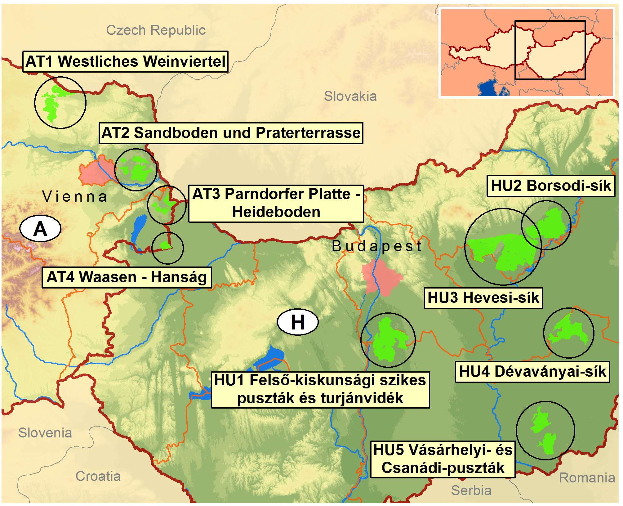 overview of the project sites